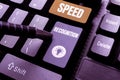 Text caption presenting Speed Recognition. Conceptual photo interdisciplinary subfield of computational linguistics