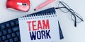 Inspiration showing sign Team Work. Business showcase Combined action of a group Workgroup cooperation collaboration Royalty Free Stock Photo
