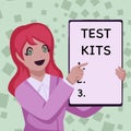 Writing displaying text Test Kits. Business overview tools used to detect the presence of something in the body Business