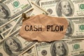 text Cash Flow on white business card. Business conceptual Royalty Free Stock Photo