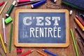 Text cest la rentree, back to school in french