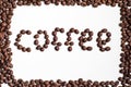 Text by coffee beans