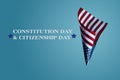 American flag and text constitution day Royalty Free Stock Photo