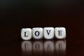 Text cube love family Royalty Free Stock Photo