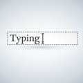 Text Cursor Navigation pointer in the box with text. vector illustration isolated on modern background.