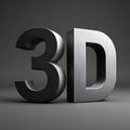 The text 3D Rendering High-Quality Image