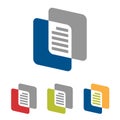 Text Data File Paper Icon Symbol Logo Template