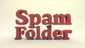 Text design highlighting Spam Folder concept in a minimalistic style Royalty Free Stock Photo