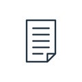 text document icon vector from working in the office concept. Thin line illustration of text document editable stroke. text Royalty Free Stock Photo