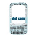 Text dot com. Information concept . Detailed modern smartphone isolated on white Royalty Free Stock Photo