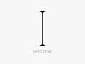 Text edit cursor pointer. Font input symbol and editing of textual web information black direction sign for typing. Royalty Free Stock Photo