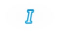 Text edit, italic font realistic icon. 3d line vector illustration. Top view
