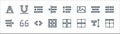 Text editor line icons. linear set. quality vector line set such as border, border, border, left indent, align center, right