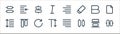 text editor line icons. linear set. quality vector line set such as vertical align, distribute objects, line spacing, spacing,