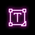 Text editor neon icon. Simple thin line, outline  of mix icons for ui and ux, website or mobile application Royalty Free Stock Photo