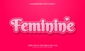 Pink feminine editable text effect and style