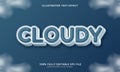 Cloudy editable text effect and style