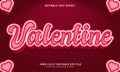 Valentine editable text effect and style