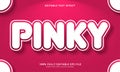 Pinky editable text effect and style