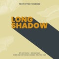 Editable text effect vector long shadow. Royalty Free Stock Photo