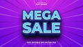 Mega Sale Text Effect & Editable Text Effect Royalty Free Stock Photo