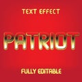 Text effect patriot gold design Royalty Free Stock Photo