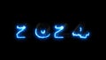 2024 text effect with pulse color blue