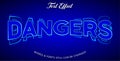 dangers editable text effect style