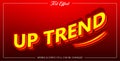 Up trend text effect style