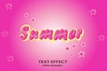 Text effect summer pink wonderfull