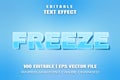 Text effects Freeze Royalty Free Stock Photo