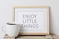 Text enjoy little things Royalty Free Stock Photo