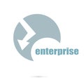 Text enterprise. Business concept . Logo element and Abstract web Icon