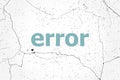 Text error. Web design concept . Painted blue word on white vintage old background Royalty Free Stock Photo