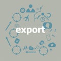 Text Export. Business concept . Universal and standard icons for web and app