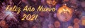 Text `Feliz Ano Nuevo` means `Happy New Year 2021` in Spanish.