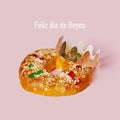 Three spanish king cakes, web banner Royalty Free Stock Photo