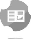 Text file sign icon. Add File document with chart symbol. Accounting symbol. Modern UI website button Royalty Free Stock Photo