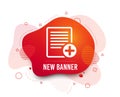 Text file sign icon. Add File document symbol. Vector Royalty Free Stock Photo