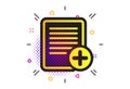 Text file sign icon. Add File document symbol. Vector Royalty Free Stock Photo