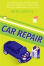 Text Flyer for Professional Car Repair Service Royalty Free Stock Photo