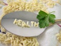 Text Food Made Of Soup Letters Royalty Free Stock Photo