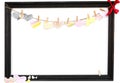 Text frame with heart shpe paper Royalty Free Stock Photo