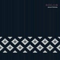 Text frame. Japanese Kogin embroidery. Seamless. Royalty Free Stock Photo