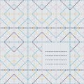 Text frame. Sashiko motif. Seamless pattern.