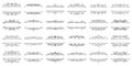 Text Frame simple art black line icons vector set