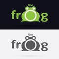 Text the frog illustration Royalty Free Stock Photo