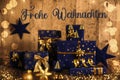 Text ,Frohe Weihnachten, Means Merry Christmas, Christmas Gifts, Winter Deco