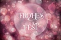 Text Frohes Fest, Means Happy Holidays, Lilac Christmas Background