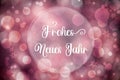 Text Frohes Neues Jahr, Means Happy New Year, Lilac Christmas Background